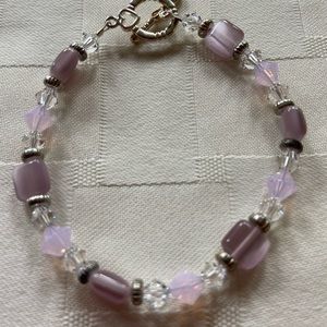 Pink bead bracelet. Homemade. Eloquent.  Christian artist.